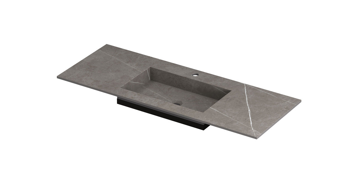 Ink Post Wastafel - Armani Grey Mat - 120x45x1 cm