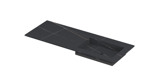 Ink Post Wastafel - Lauren Black Mat - 120x45x1 cm