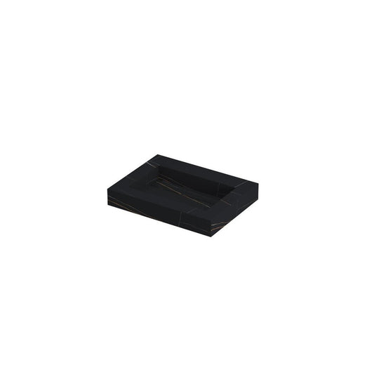 Ink Pitch Wastafel Keramische Slab - Lauren Black Mat 60x45x9 cm