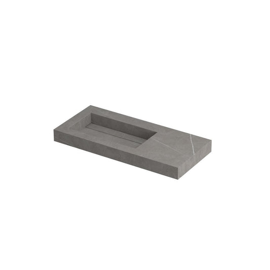 INK Pitch Wastafel - 100x45x9cm - Armani Grey Mat