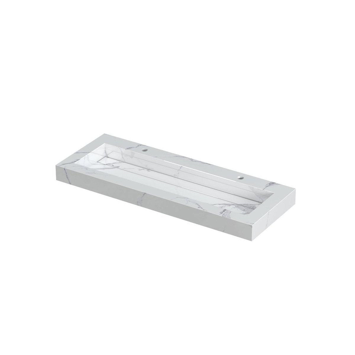 Ink Pitch Wastafel Keramische Slab 120x45x9 cm - Statuario Glans